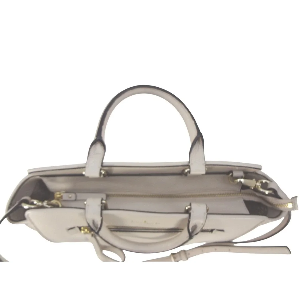 Kate Spade North Court Anton Medium Satchel Bag Ivory Pebble‎ Leather